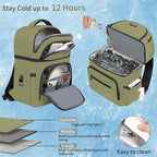 Cooler Backpack, Insulated Backpack Cooler Leakproof Double Deck Cooler Bag - Image 2