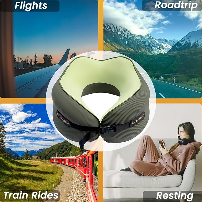 Cesperi® Travel Neck Pillow for Airplanes, Ergonomic Design, Airplane Neck - Image 6
