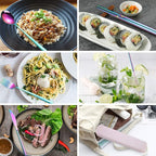 AARAINBOW 6 Pieces 18/8 Stainless Steel Flatware Set Portable Reusable Cutlery - Image 4