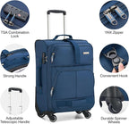 Hanke 20 Inch Softside Expandable Carry On Luggage - Image 4