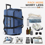 Rolling Duffle Bag with Wheels, Large Travel Duffel Bag with Shoe Compartment - Image 2