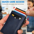 Wallet for Men, with Cash Pocket 2 ID Window 9-13 Cards, Metal Case Smart Slim - Image 5