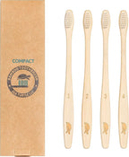 Sea Turtle Plant-Based Bristles, Compact Bamboo Toothbrushes, Soft Natural by SeaTurtle