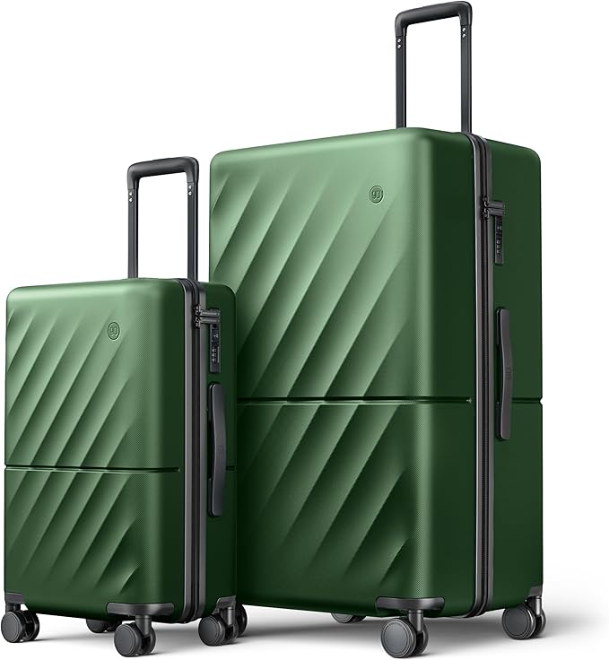 Luggage Sets 2 Piece, Carry On Luggage Airline Approved, Large Checked Trunk by NINETYGO