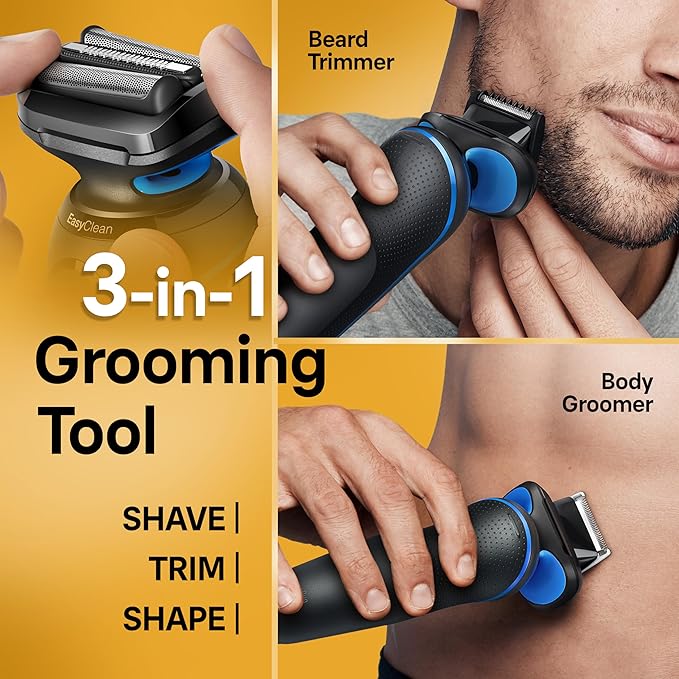 Braun Electric Shaver for Men, Series 5 5150cs, Wet & Dry Shave, Turbo Shaving - Image 7