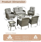 HOOOWOOO Patio Furniture Set, 7 Pieces Outdoor Conversation Set, All Weather - Image 7