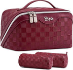 Travel Makeup Bag Organizer Cosmetic Bag: 3 Pcs Set Make up Bags by BOYATU