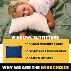 Wise Owl Outfitters Camping Pillow – Memory Foam Travel Pillow - Image 5
