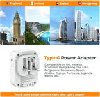 UK Adapters for Travel, TESSAN US to UK Ireland Plug Adapter 20W, Foldable - Image 3