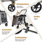 Medium Dog Stroller for Small to Large Dogs 4 Wheels Multi Pet Stroller for 4 - Image 6