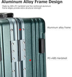 feilario 24in Aluminium Frame PC Hard Shell Spinner Wheels Luggage, Built-In - Image 2