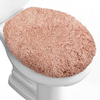 Microfiber Elongated Toilet Seat Cover 19.5"x 15" Machine Washable Solid Toilet by Baahrnom