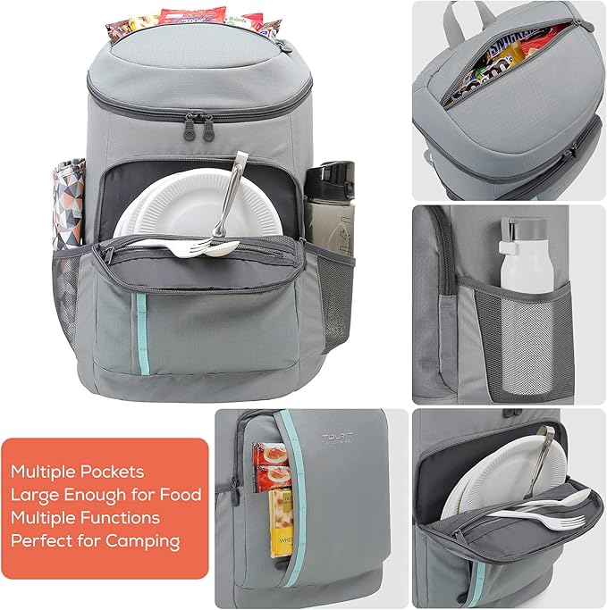 TOURIT Cooler Backpack 30 Cans Lightweight Insulated Backpack Cooler Leak-Proof - Image 6