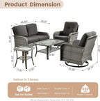 HOOOWOOO Patio Furniture Set, 5 Pieces Outdoor Conversation Set, All Weather - Image 7