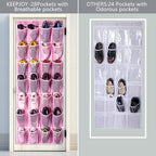 KEEPJOY 28 Pocket Over The Door Shoe Organizer, Hanging Door Shoe Holder Rack - Image 3