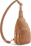 Telena Small Sling Bag for Women Leather Crossbody Fanny Packs Chest Bag for by Telena
