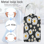 Daisies Luggage Tags, 2 Pack Luggage Tag, Leather Privacy Cover ID Label - Image 5