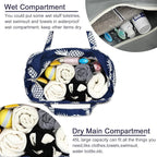 LEDAOU Large Beach Tote Bag Women Waterproof Sandproof Zipper Beach Tote Bag - Image 6