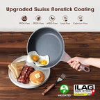 SENSARTE Nonstick Frying Pan Skillet, Swiss Granite Coating Omelette Pan - Image 2