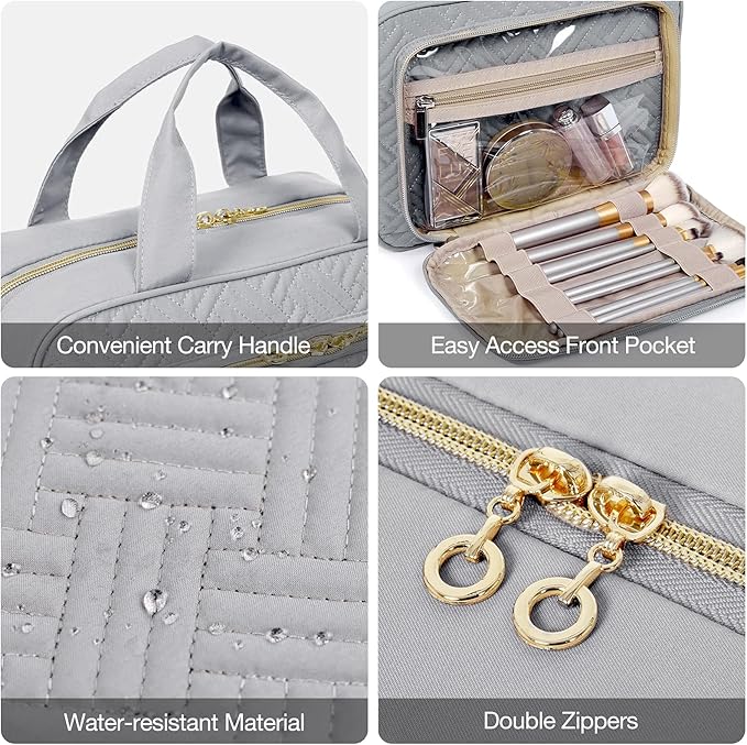 BAGSMART Toiletry Bag Hanging Travel Makeup Organizer - Image 2