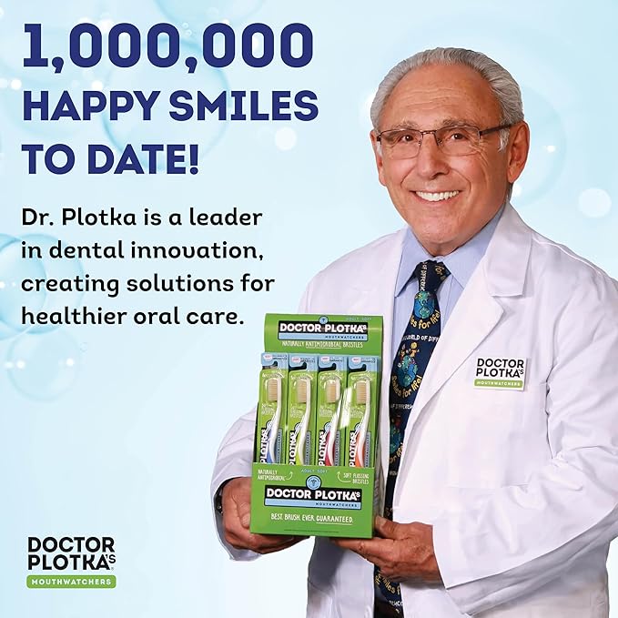 MOUTHWATCHERS Dr Plotkas Soft Flossing Toothbrush, Folding Travel Toothbrush - Image 6