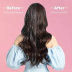 1.5 Inch Extra Large Curling Wand for Long Hair - Ceramic Tourmaline Barrel with 40000000 Negative Ions, 2 Clips & Heat-Resistant Glove