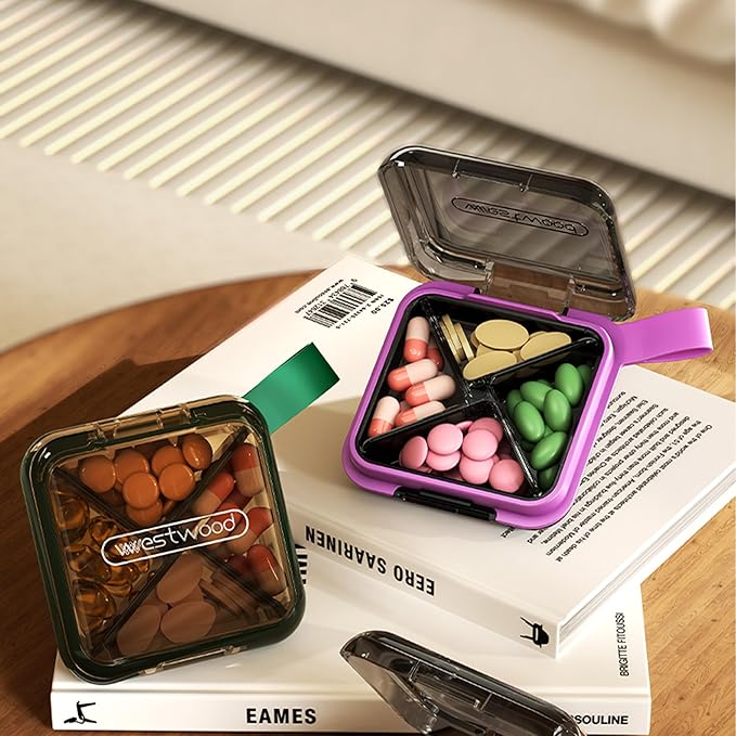 1 Pack Purple Pill Organizer - Image 2