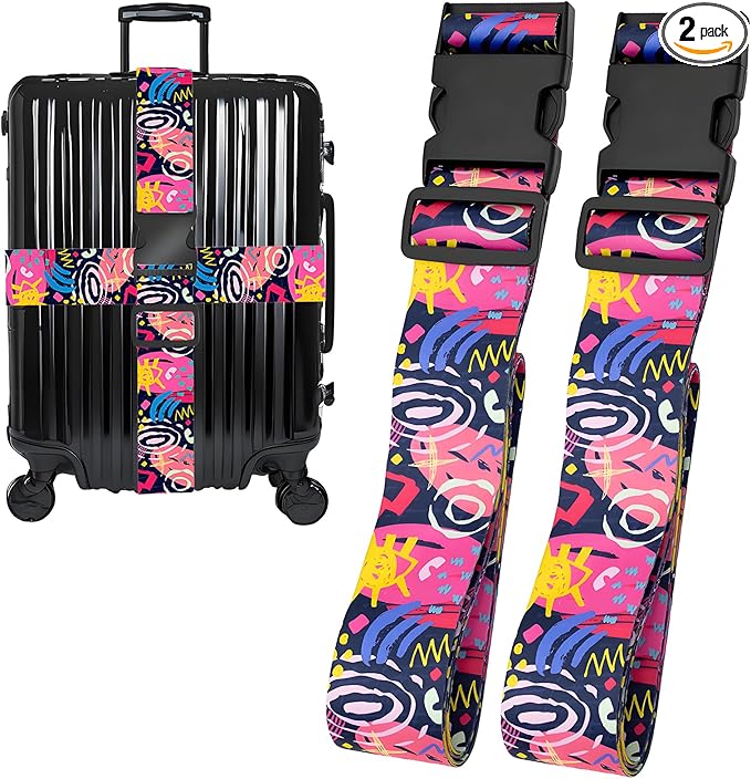 Universe Luggage Straps for Suitcases, Adjustable Luggage Travel Belt to Keep by Unknown