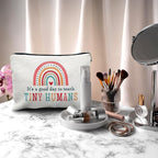 Nogrit Teacher Makeup Bag: 'It's a Good Day to Teach' Tiny Humans Teachers Gift Bag