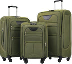 Merax Softside Luggage Set Softshell Lightweight 3 Piece Spinner Suitcase 22" by Merax