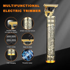 Professional Hair Trimmer for Men, Beard Trimmer Hair Clippers for Men, Hair Clippers with 4 Limit Combs, Cordless Rechargeable Hair Trimmer Metal Body Cutting Grooming Kit