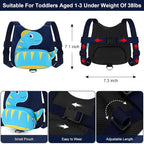 Accmor Toddler Harness with Leash, Cute Dinosaur Kids Leashes + Anti Lost Wrist - Image 4