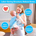 Baby Carrier, Dual-Use Adjustable Baby Sling Support Infant Chest Holder - Image 6