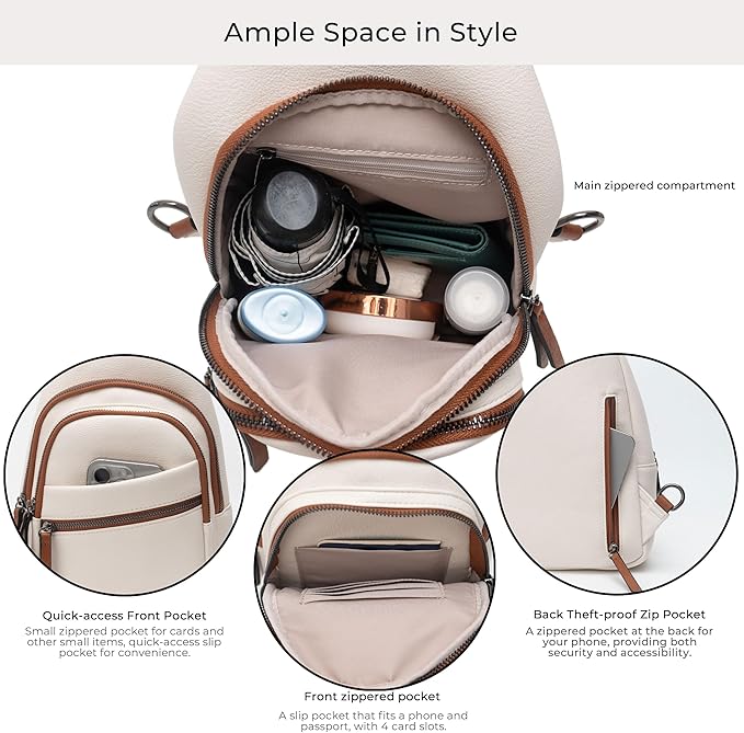 Alldaily Large Sling Bag for Women Crossbody Purse Leather Fashionable Trendy - Image 3