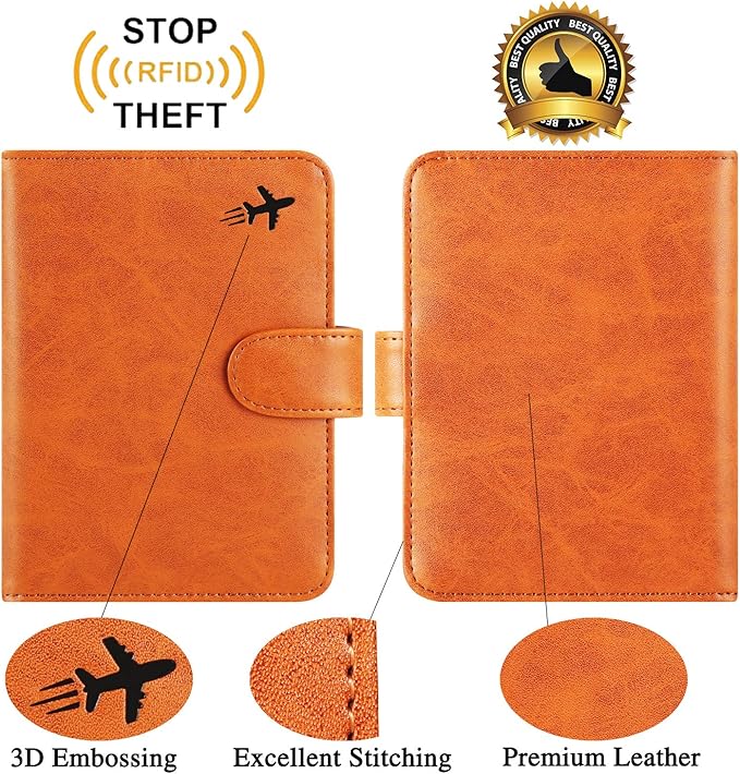 Passport Holder Cover Wallet RFID Blocking Leather Card Case Travel Accessories - Image 2
