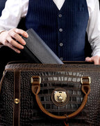 MR.OKAY 2 Watch Travel Case- Classic Leather Watch Case - Image 2
