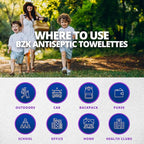 Hand Wipes – Benzalkonium Chloride Swabs Individual BZK Single-Use Packets by - Image 2