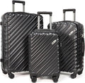 Hardshell Luggage Sets 3 Piece ABS+PC Travel Suitcase Hard Sided Luggage by MIAZIBLUGGAGEANDBAG