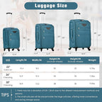 Merax Softside Luggage Set Softshell Lightweight 3 Piece Spinner Suitcase - Image 2