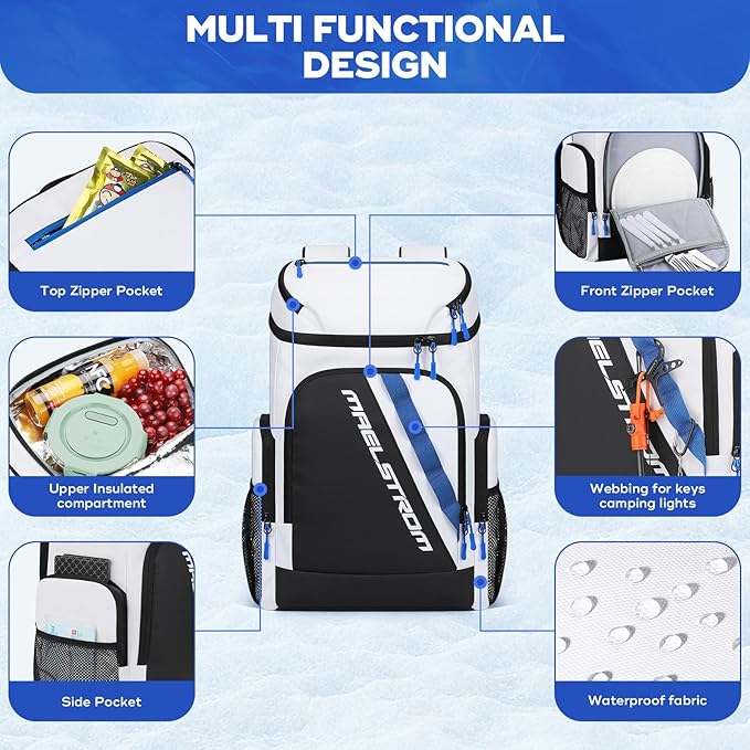 Maelstrom Backpack Cooler, 36 Can Cooler Backpack, Soft Cooler Bag Insulated - Image 5