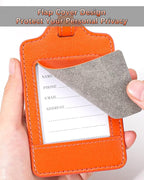 Teskyer Luggage Tags, 3 Pack Premium PU Leather Luggage Tags - Image 3
