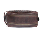 10" Premium Leather Toiletry Travel Pouch - Image 8