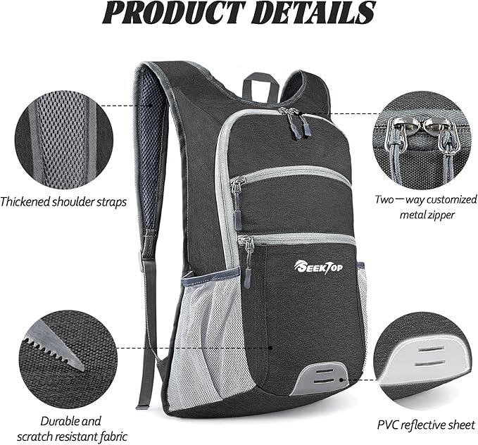 Seektop 20L Hiking Backpack Ultra Lightweight Waterproof Travel Backpack - Image 3