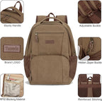 Tzowla Canvas Laptop College Backpack - Image 4