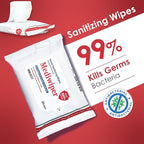 MEDIWIPER 80ct Alcohol-Free Hand Sanitizing Wipes Unscnted Antibacterial Wet - Image 2