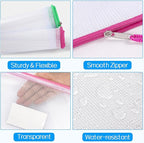Sooez 32 Pack Mesh Zipper Pouch Bags, A4 Letter Size, Zipper Bags - Image 4