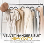 Premium Velvet Hangers 50 Pack Ultra Thin Non Slip Adult Felt Space Saving Slim - Image 7
