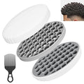 PARAO-Silicone Curling Brush,Magic Wave Afro Comb,Two Sides InterchangeTwist Tool,Hair Curler Brush For Men Women Boy Girl,2-Piece Set（Gray）