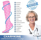 CHARMKING Compression Socks for Women & Men Circulation 15-20 mmHg is Best - Image 5