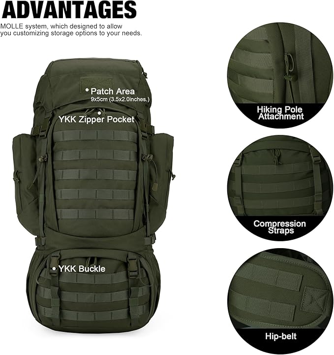 Mardingtop 60L Military Internal Frame Backpack - Image 3